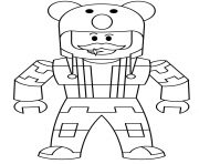 Printable Roblox character men coloring pages