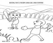 Printable having fun is for boys and girls and everyone coloring pages