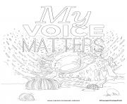 Printable my voice matters coloring pages