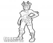 Printable Dark Red Knight from Fortnite season 10 coloring pages