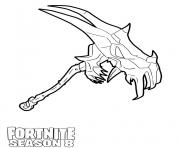 Printable Pickaxe from Fortnite Season 8 coloring pages