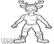 Printable Red Nose Rider skin from Fortnite coloring pages
