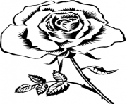 Printable pretty rose realistic coloring pages