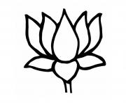 Printable lotus flower natural coloring pages