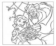 Printable belle got flower from garden coloring pages