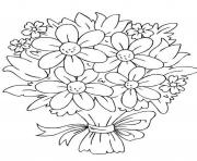 Printable bouquet of flowers coloring pages