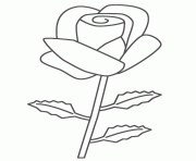 Printable adorable rose for kid coloring pages