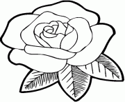 Printable rose flower for girls coloring pages