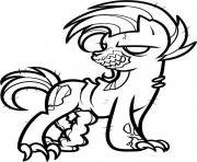 Printable My little pony zombie coloring pages