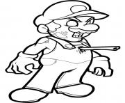 Printable mario zombie coloring pages