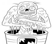 Printable zombie out be careful coloring pages