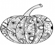 Printable pumpkin for thanksgiving day halloween adult coloring pages
