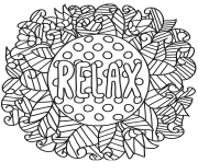 Printable relax coloring pages