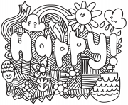 Printable happy coloring pages