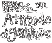 Printable have an attitude of gratitude coloring pages