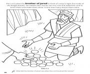 Printable The Lord asked the brother of Jared to think of a way to light the inside of the barges coloring pages