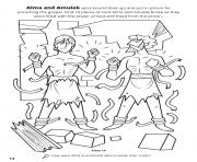 Printable Alma and Amulek were bound and put in prison for preaching the gospel coloring pages