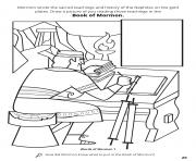 Printable Mormon wrote the sacred teachings and history of the Nephites on the gold plates coloring pages