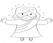 Printable cartoon jesus light coloring pages