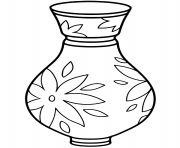 Printable vase for flowers coloring pages