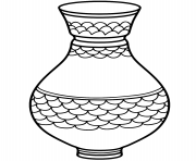 Printable vase for flowers sheet coloring pages