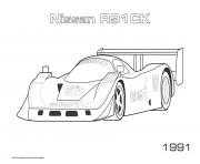 Printable Nissan R91ck 1991 coloring pages