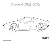 Printable Ferrari 288 Gto 1984 coloring pages