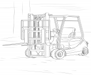Printable forklift truck coloring pages