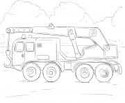 Printable crane truck coloring pages