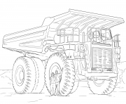 Printable dump truck machine coloring pages