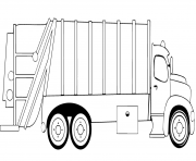 Printable garbage truck coloring pages
