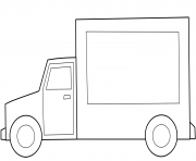 Printable simple truck coloring pages