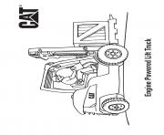 Printable engine powered lift truck caterpillar coloring pages