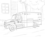 Printable emergency car coloring pages