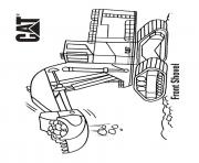 Printable front shovel truck cat coloring pages