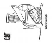 Printable multi terrain loader truck cat coloring pages