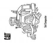 Printable soil compactor truck caterpillar coloring pages