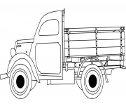 Printable classic truck coloring pages