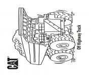 Printable off highway truck cat coloring pages