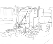 Printable street sweeper coloring pages