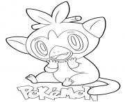 Printable Grookey Pokemon coloring pages