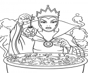 Printable the evil queen disney halloween coloring pages