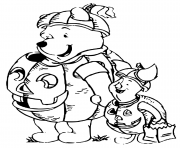 Printable winnie the pooh halloween coloring pages