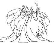 Printable maleficent villains disney halloween coloring pages