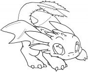 Printable night fury baby toothless dragon coloring pages
