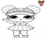 Printable Court Champ Lol doll Athletic Club series 2 Glam Glitter coloring pages