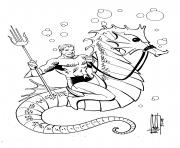 Printable aquaman dc for children coloring pages