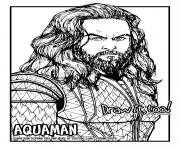 Printable Aquaman Jason Momoa coloring pages
