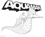 Printable Aquaman on animal coloring pages