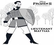Printable Frozen 2s Lieutenant Mattias coloring pages
